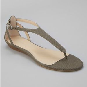 Calvin Klein Grey Faux Snakeskin Sandals